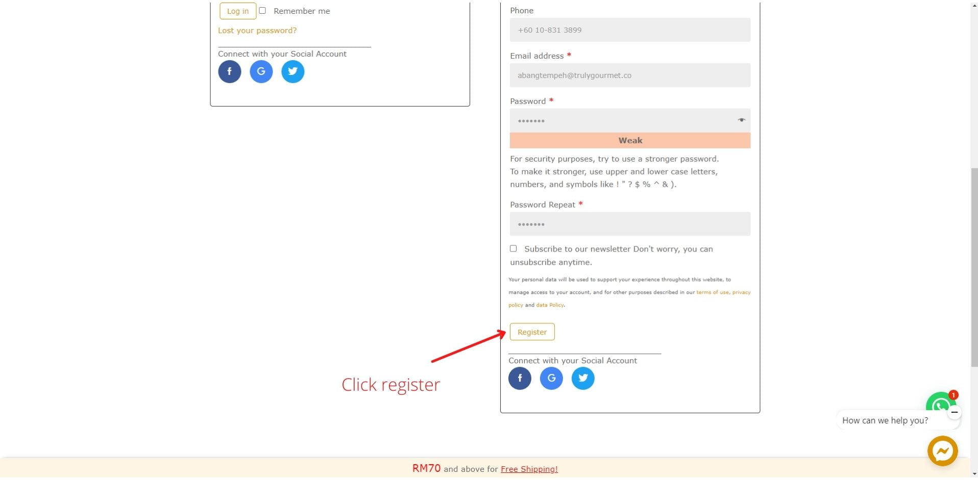 click register